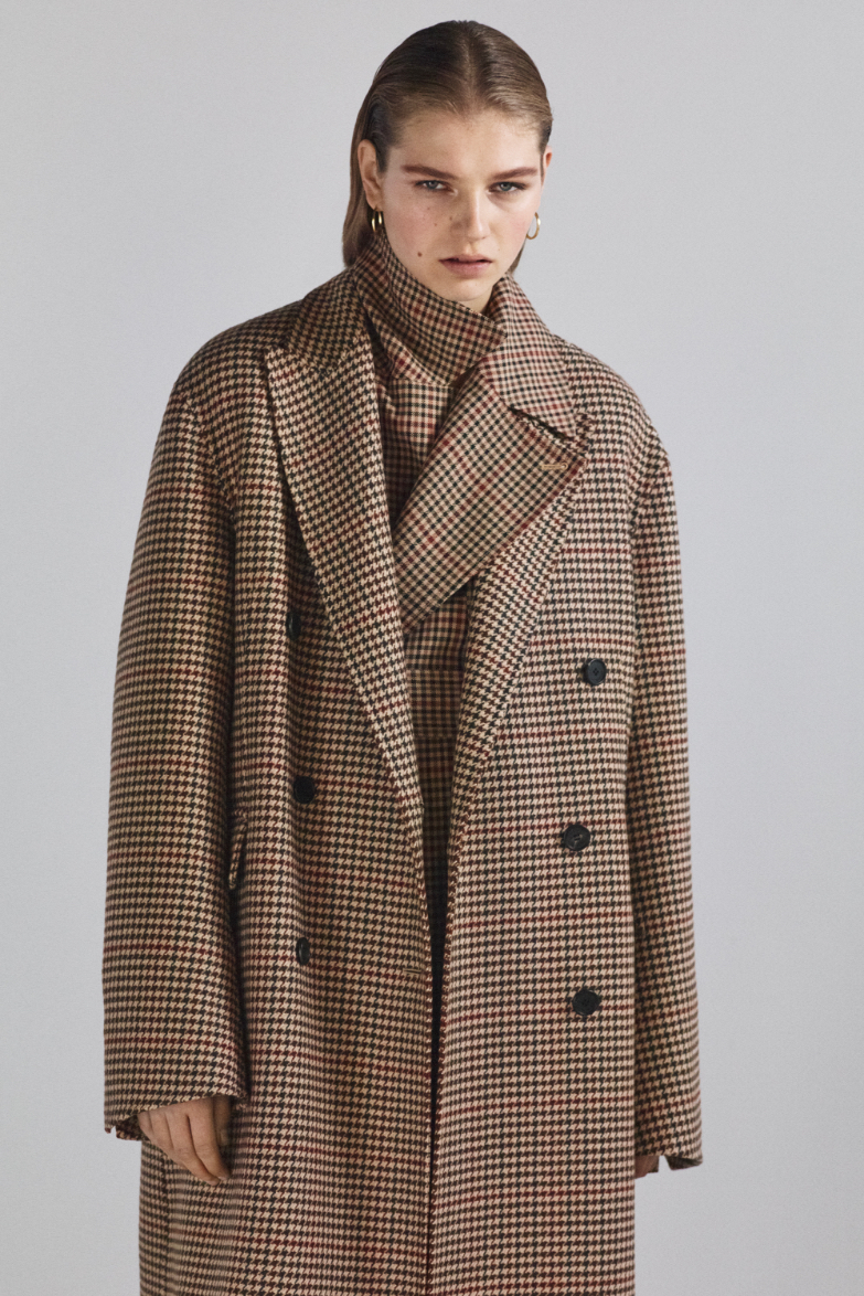 Carles Check Double Face Coat